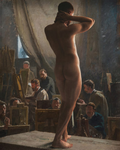Modelstudie I Bonnats Atelier Lauris Tuxen 1877, Hugo